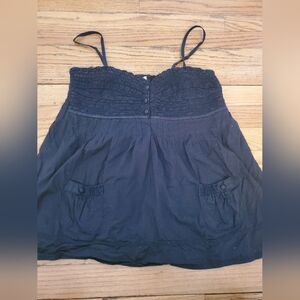 Black Lace Trim Women's Top